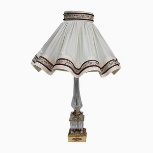 Lámpara estilo Restoration de cristal tallado, años 40