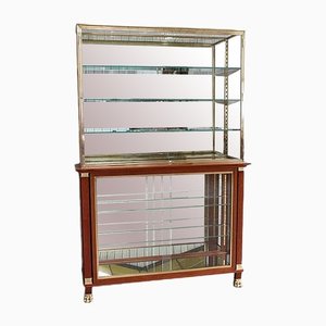 Luxury Store Display Cabinet in Solid Mahogany, 1940s