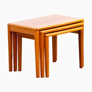 Skandinavische Satz Couchtische aus Teak, 3er Set