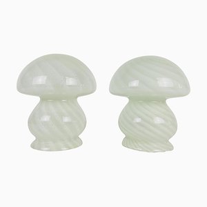 Murano Glass Mushroom Table Lamps from Vetri d'Arte, Italy, 1970s, Set of 2