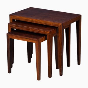 Tables Gigognes par Severin Hansen pour Haslev Møbelsnedkeri, Danemark, 1960s, Set de 3