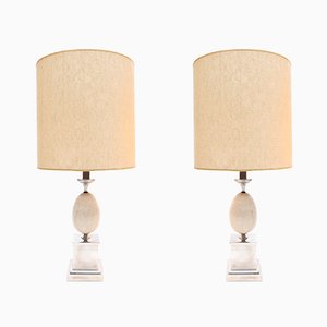 Modernist Table Lamps by Maison Barbier, 1970s, Set of 2