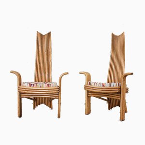 Bamboo Dining Chairs from McGuire, 1970s, Set of 6
