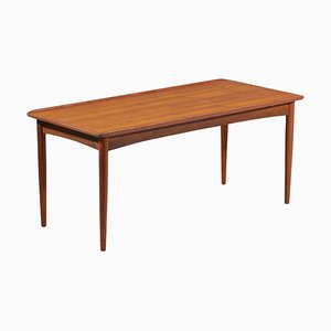 Table Basse Scandinave en Teck avec Côtés Surélevés