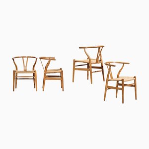 Sillas modelo CH24 danesas de roble de Hans Wegner para Carl Hansen & Søn. Juego de 4