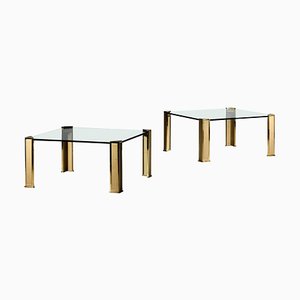 Gilded Bronze Coffee Tables by Peter Ghyczy, Holland, 1960s, Set of 2