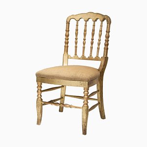 Napoleon III Style Chiavari Solid Wooden Hand-Crafted Gold Leaf Chair, France, 1960s