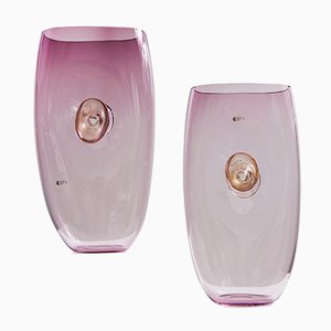 Large Amethyst Murano Glass Vases from Cenedese & Albarelli, Set of 2