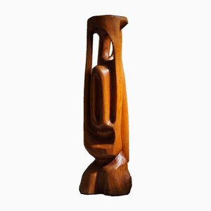 Wooden Sculpture by Ole Thornberg, 1965