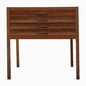 Mid-Century Large Danish Drawing Cabinet in Pine and Beech, 1960s