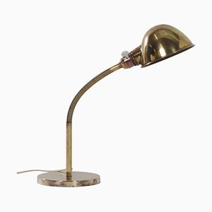 Lampada da scrivania nr. 15 in rame e bronzo di H. Busquet per Hala, anni '30