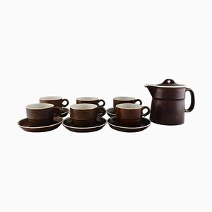 Coq Tea Service Set by Stig Lindberg for Gustavsberg, 1960s, Set of 13