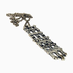 Long Silver Necklace by Marianne Berg for Uni David-Andersen, Norway, 1960s