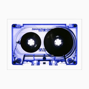 Tape Collection, Blue Tinted Cassette, Pop Art Color Photograph, 2021