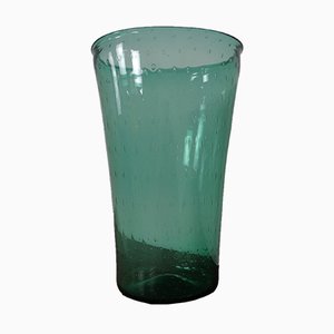 Large Italian Empoli Glass Vase, 1960s