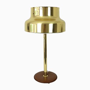Bumling Brass & Leather Table Lamp by Anders Pehrson for Ateljé Lyktan, 1960s
