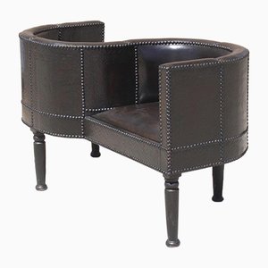 Stuhl aus Holz & Leder