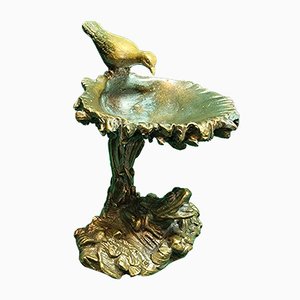 Vogel & Frosch Tablett aus Bronze, 1900er