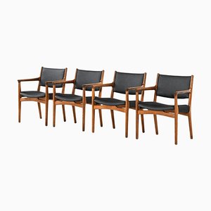 Poltrone Jh-525 di Hans Wegner per Johannes Hansen, Danimarca, set di 4