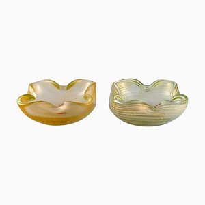 Murano Bowls in Mouth Blown Art Glass, Italy, 1960s, Set of 2