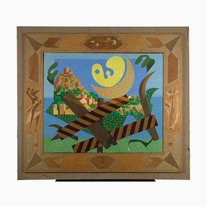 Paisaje de señales luminosas, óleo sobre lienzo, 1984 de Leo Guida