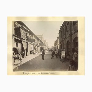 Desconocido, Vistas antiguas de Shanghai, Impresiones de albúmina, década de 1890. Juego de 2