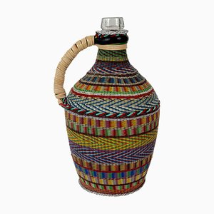 Ungarische Woven Drahtflasche, 1960