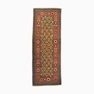 19th Century Yellow Green Red Caucasian Talish Rug