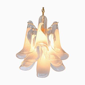 Vintage Murano Glass Petals Gold Plated Chandelier from Novaresi