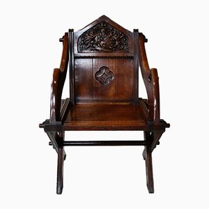 Set of Antique Gothic Oak Glastonbury Chairs