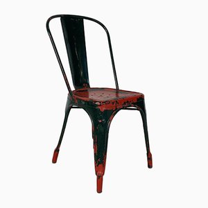 Vintage French Steel Cafe Chair from Tolix