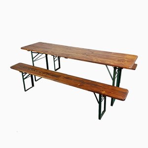 Vintage German Beer Table and Benches