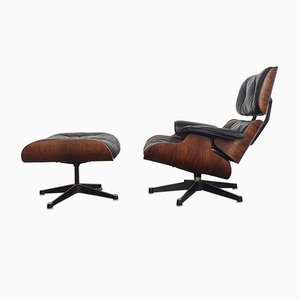 Modell 670 & 671 Sessel und Fußhocker von Charles Eames für Herman Miller