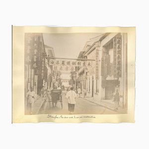 Desconocido, Vistas antiguas de Shanghai, Impresiones de albúmina, década de 1890. Juego de 2