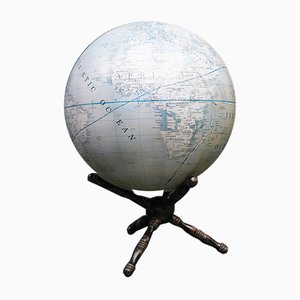 Globe Terrestre Vintage avec Globe Holder, Set de 2