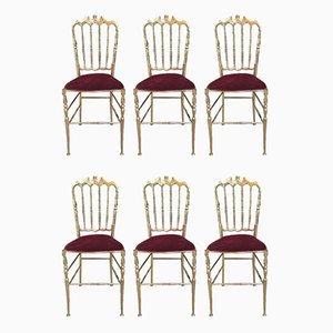Chiavari Messing Stühle, 6er Set