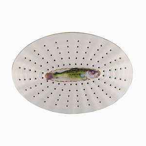 Large Fauna Danica Fish Grate in Hand-Painted Porcelain from Royal Copenhagen