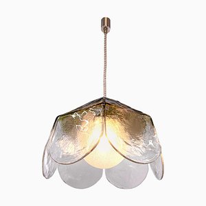 Lámpara colgante Petal de cristal de Murano de Mazzega, Italia, años 60