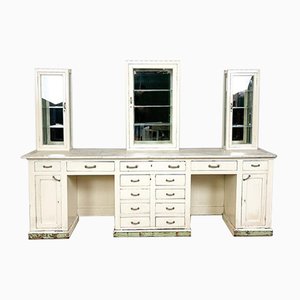 Vintage Whiteed Barbier Shop Unit