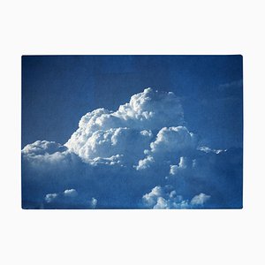 Cielo nublado, impresión cianótica hecha a mano sobre papel de acuarela, 2021