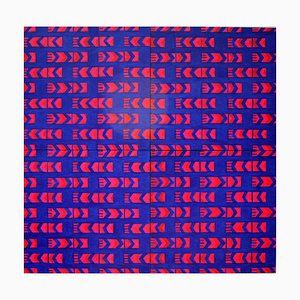 Susan Bleakley, Palindrome, pintura abstracta grande en técnica mixta, 2021