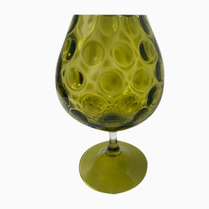 Vaso Mid-Century in vetro di Murano realizzato a mano nello stile di Ercole Barovier