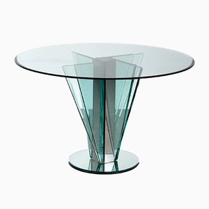 Mesa de vidrio de Nilo atribuida a Pietro Chiesa para Fontana Arte, años 70