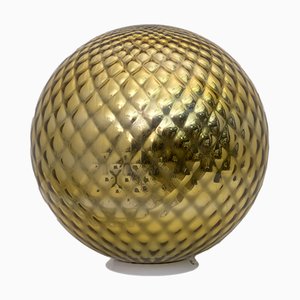 Moderne italienische Mid-Century Tischlampe aus Murano Glas & Gold Diamond, 1970er