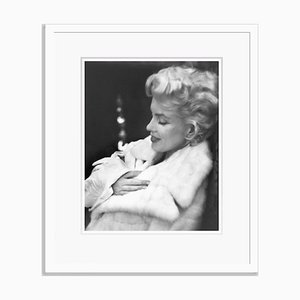 Marilyn Monroe Resting Silver Gelatin Resin Print Framed in White by Ed Feingersh