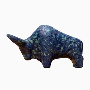 Deutsche Vintage Stier Keramik Skulptur von Otto Keramik
