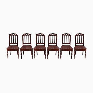 Restoration Period Chairs in Mahogany, Early 19th Century, Set of 6