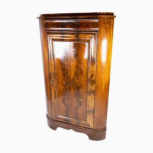 Large Antique Corner Cabinet in Mahogany, 1840s