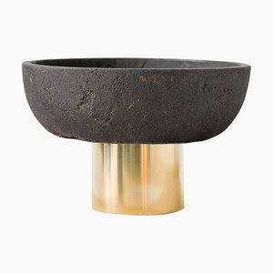 Oak Pedestal Bowl by Evelina Kudabaite Studio