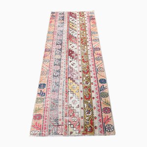 Tapis Patchwork Vintage Fait Main en Laine, Turquie